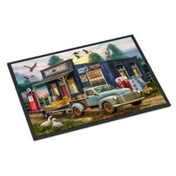 Carolines Treasures 18 x 27 in. Early Bird Catches the Fish Bait Shop Indoor or Outdoor Mat PTW2065MAT - main